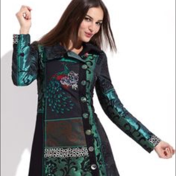 desigual green jacket